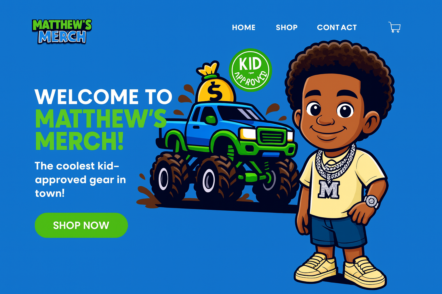 Matthew’s Merch homepage artwork